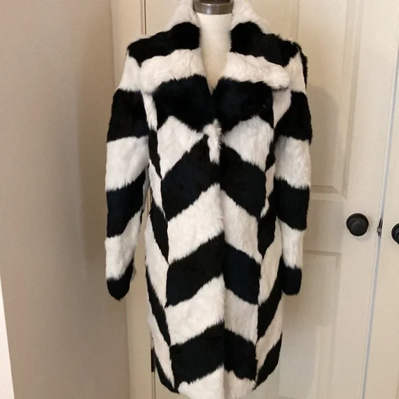 Adorable black and white rabbit coat